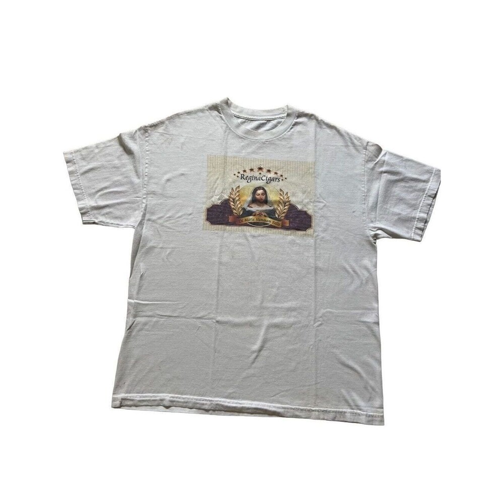Vintage 90s Regina Cigar Graphic T-Shirt Size XL Single Stitch Made in USA